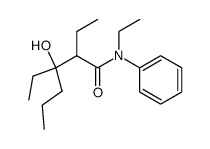 2,3-diethyl-3-hydroxy-hexanoic acid-(N-ethyl-anilide)结构式