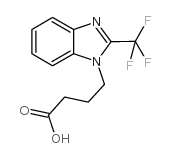 4-[2-(三氟甲基)-1H-苯并咪唑]丁酸结构式