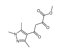 2,4-二氧-4-(1,3,5-三甲基-1H-吡唑-4-基)丁酸甲酯结构式