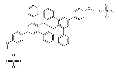 4-(4-methoxyphenyl)-1-[2-[4-(4-methoxyphenyl)-2,6-diphenylpyridin-1-ium-1-yl]ethyl]-2,6-diphenylpyridin-1-ium,diperchlorate Structure