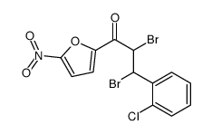 2,3-dibromo-3-(2-chlorophenyl)-1-(5-nitrofuran-2-yl)propan-1-one Structure
