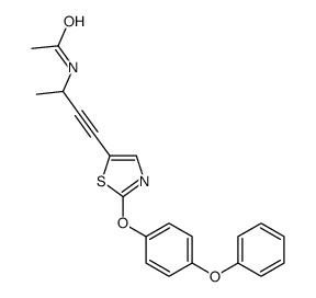 N-[4-[2-(4-phenoxyphenoxy)-1,3-thiazol-5-yl]but-3-yn-2-yl]acetamide Structure