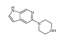 5-(1-哌嗪)-1H-吡咯并[2,3-c]吡啶结构式