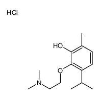 2-[2-(dimethylamino)ethoxy]-6-methyl-3-propan-2-ylphenol,hydrochloride Structure