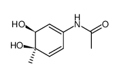 cis-N-acetyl-2-amino-5,6-dihydroxy-5-methylcyclohexa-1,3-diene Structure