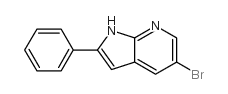 5-溴-2-苯基-1h-吡咯并[2,3-b]吡啶结构式