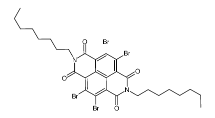 4,5,9,10-四溴-2,7-2辛基苯并[LMN][3,8]邻二氮杂菲-1,3,6,8(2H,7H)-四酮结构式