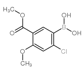 2-氯-4-甲氧基-5-(甲氧基羰基)苯硼酸结构式