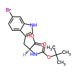 (S)-6-Brom-N-(tert-butyloxycarbonyl)tryptophan structure