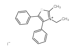 3-ethyl-2-methyl-4,5-diphenyl-1,3-thiazol-3-ium,iodide Structure