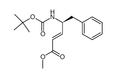 (E)-(S)-4-tert-butoxycarbonylamino-5-phenyl-pent-2-enoic acid methyl ester结构式