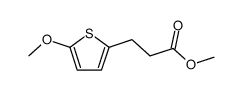 3-(5-甲氧基噻吩-2-基)丙酸甲酯结构式