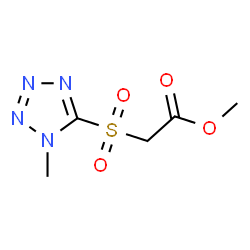 [(1-Methyl-1H-tetrazol-5-yl)sulfonyl]acetic acid methyl ester Structure