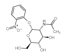 o-Nitrophenyl 2-acetamido-2-deoxy-alpha-D-glucopyranoside structure