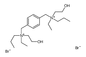 (p-Phenylenedimethylene)bis(ethyl(2-hydroxyethyl)propylammonium bromid e) Structure