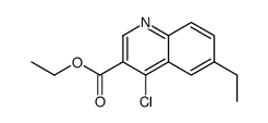 4-氯-6-乙基喹啉-3-羧酸乙酯结构式