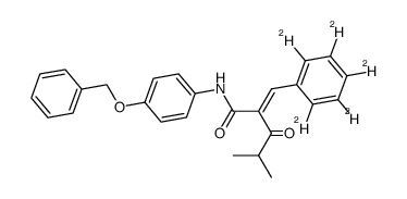 N-4-苄氧基苯基-α-苄基-d5-异丁酰基乙酰胺结构式
