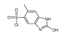 6-methyl-2-oxo-2,3-dihydro-1H-benzimidazole-5-sulfonyl chloride(SALTDATA: FREE) Structure