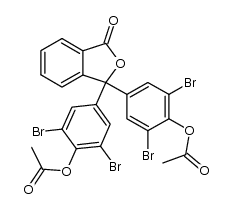 3,3-bis-(4-acetoxy-3,5-dibromo-phenyl)-phthalide Structure