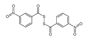 S-(3-nitrobenzoyl)sulfanyl 3-nitrobenzenecarbothioate结构式