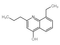 8-乙基-2-丙基-4-喹啉醇结构式