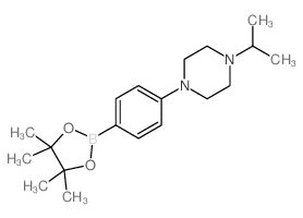 4-(4-异丙基哌嗪)苯硼酸频那醇酯结构式
