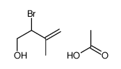 acetic acid,2-bromo-3-methylbut-3-en-1-ol结构式