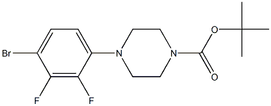 叔-丁基 4-(4-溴-2,3-二氟苯基)哌嗪-1-羧酸酯结构式