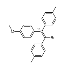 (E)-2-anisyl-1,2-ditolyl[2-13C]vinyl bromide Structure