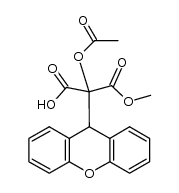 monomethyl 2-acetoxy-2-(9-xanthenyl)malonate结构式