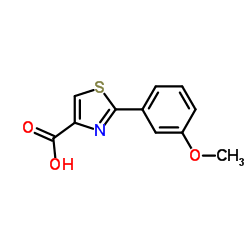 2-(3-甲氧基苯基)噻唑-4-羧酸结构式