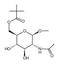 methyl 2-acetamido-2-deoxy-6-O-pivaloyl-β-D-glucopyranoside结构式
