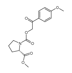 (S)-1-(2-(4-methoxyphenyl)-2-oxoethyl) 2-methyl pyrrolidine-1,2-dicarboxylate Structure
