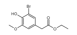 (3-bromo-4-hydroxy-5-methoxyphenyl)acetic acid ethyl ester Structure