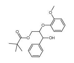 3-hydroxy-2-(2-methoxyphenoxy)-3-phenylpropyl 2,2-dimethylpropanoate Structure
