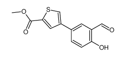 methyl 4-(3-formyl-4-hydroxyphenyl)thiophene-2-carboxylate结构式