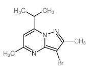3-溴-7-异丙基-2,5-二甲基吡唑并[1,5-a]嘧啶结构式