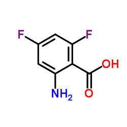 2-氨基-4,6-二氟苯甲酸结构式