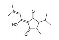3-[1-Hydroxy-3-methyl-but-2-en-(Z)-ylidene]-5-isopropyl-1-methyl-pyrrolidine-2,4-dione Structure