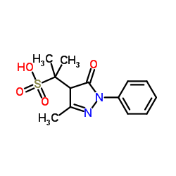 4,5-Dihydro-alpha,alpha,3-trimethyl-5-oxo-1-phenyl-1H-pyrazole-4-methanesulfonic acid Structure