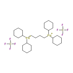 1,4-双(二环己基磷)丁烷双(四氟硼酸盐)结构式