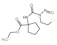 1-(3-(2-Chloroethyl)-3-nitrosoureido)cyclopentanecarboxylic acid ethyl ester结构式