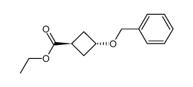 TRANS--ETHYL 3-(BENZYLOXY)CYCLOBUTANECARBOXYLATE结构式