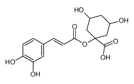 1-[3-(3,4-dihydroxyphenyl)prop-2-enoyloxy]-3,5-dihydroxycyclohexane-1-carboxylic acid Structure