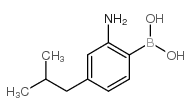 2-氨基-4-(2-甲基丙基)苯基硼酸结构式