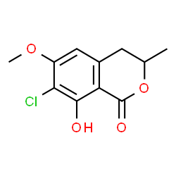 7-Chloro-3,4-dihydro-8-hydroxy-6-methoxy-3-methyl-1H-2-benzopyran-1-one结构式