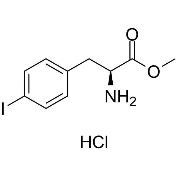 4-碘-L-苯丙氨酸甲酯盐酸盐结构式