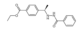 (R)-(+)-ethyl 4-[1-(2-benzoylhydrazino)ethyl]benzoate结构式