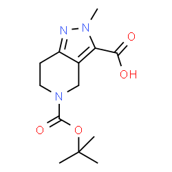 5-(叔丁氧基羰基)-2-甲基-4,5,6,7-四氢-2H-吡唑并[4,3-c]吡啶-3-羧酸结构式