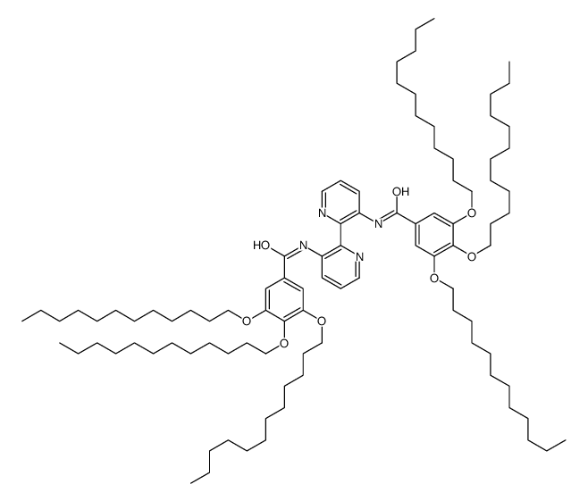 3,4,5-tridodecoxy-N-[2-[3-[(3,4,5-tridodecoxybenzoyl)amino]pyridin-2-yl]pyridin-3-yl]benzamide Structure